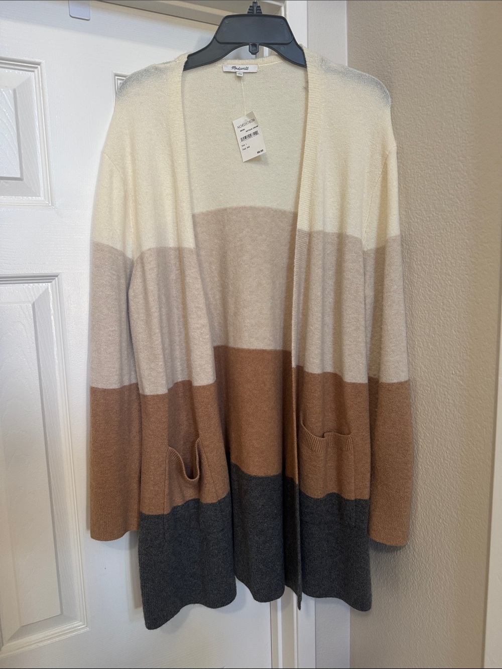 Madewell Kent Colorblock Cardigan Sweater
